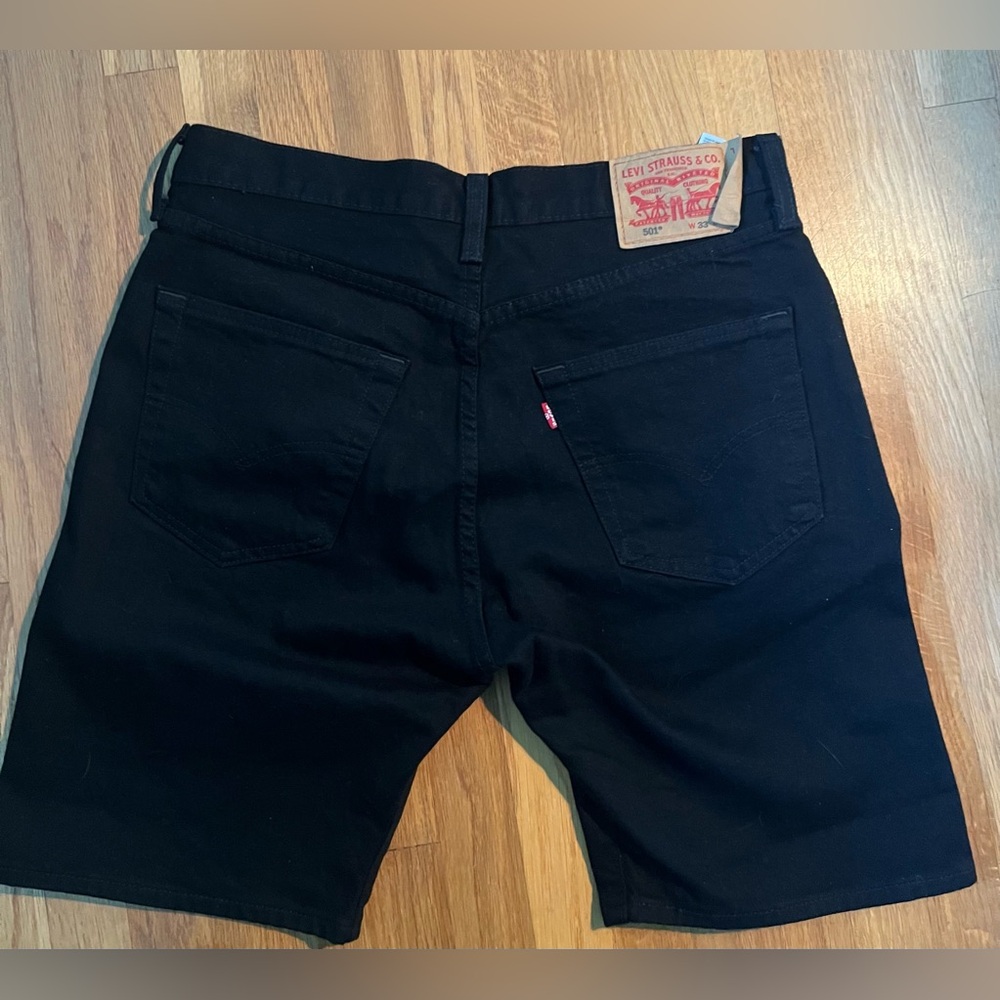 Levi's Black Jeans Shorts Classic Denim Style